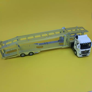 تریلی حمل خودرو سفید مدل بنز آکتروس 1:50 Trailer Model Benz Actros_اسباب بازی